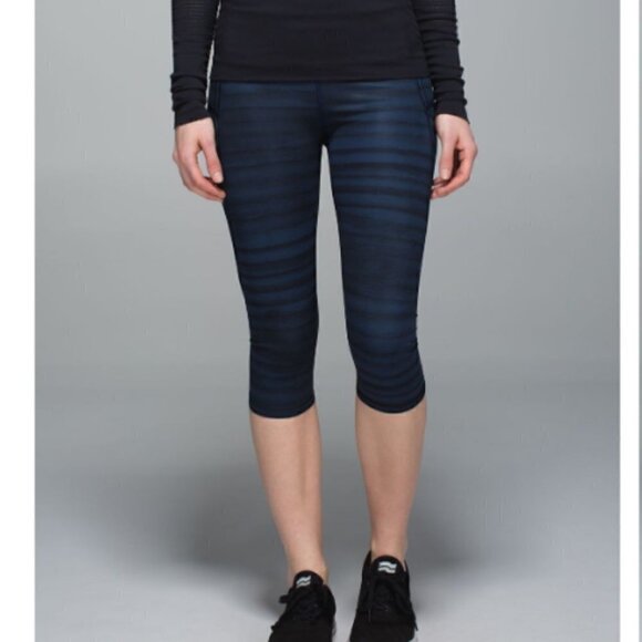 Lululemon Run: Top Speed Good Vibes Cropped Leggings - Picture 1 of 8